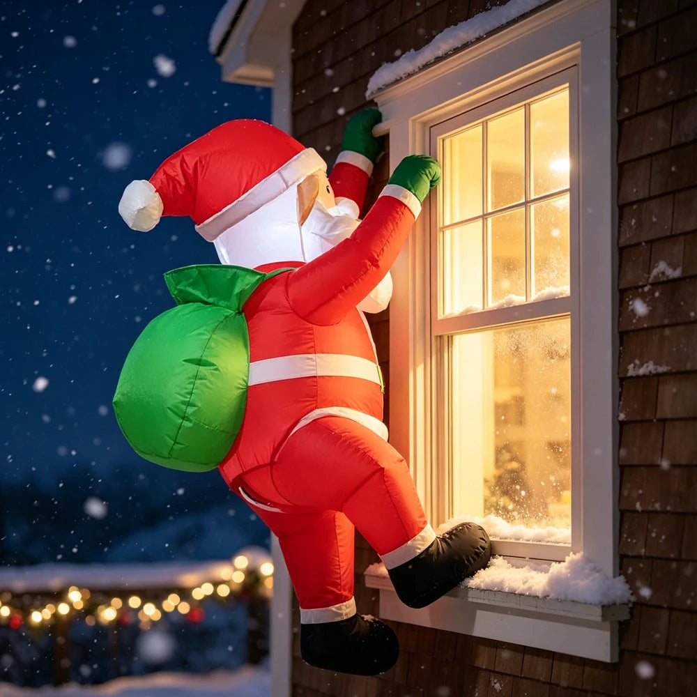 Santa Claus Inflable Navideño Pose Dabbing de 1 Metro para Jardín y Exterior
