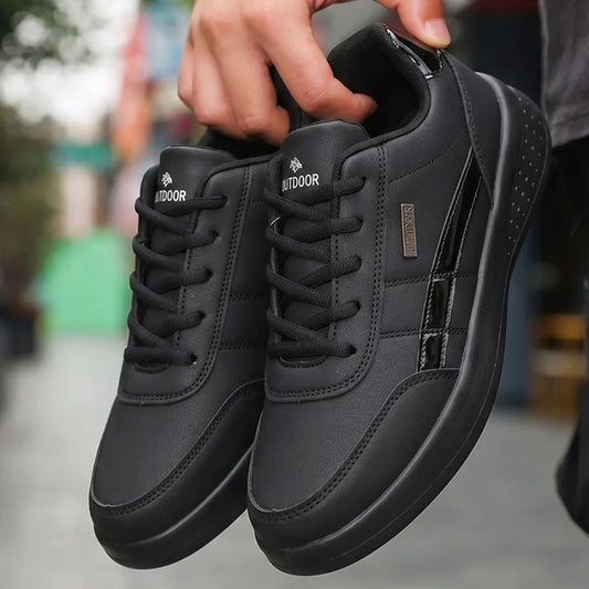 Hombres Zapatos Primavera Otoño Impermeable Zapatillas de deporte de senderismo Ocio Hombre Cuero Zapatos deportivos Calzado antideslizante Tenis para Hombres