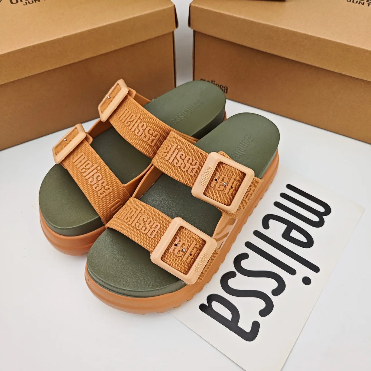 Mini Melissa Sandal Summe Women Slippers Wedges Platform Beach Flip Flops Trend High Heels Ladies Shoes Pumps Thick Slides Women