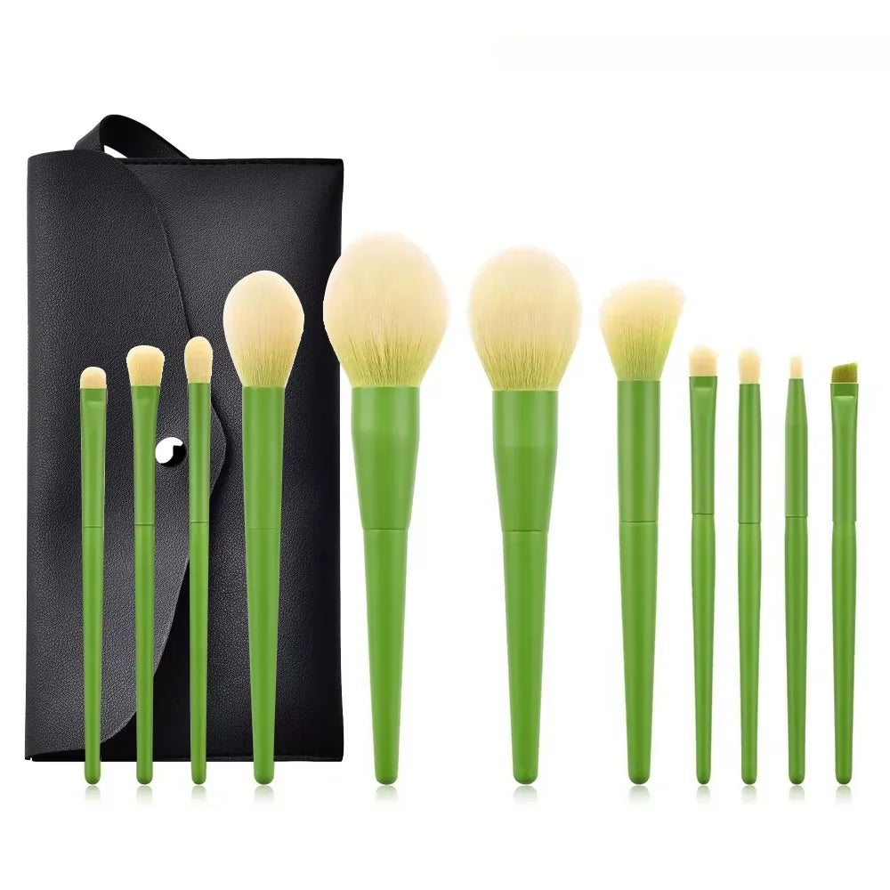 Kit de 24 Brochas de Maquillaje Profesionales para Base, Sombras y Polvo con Estuche
