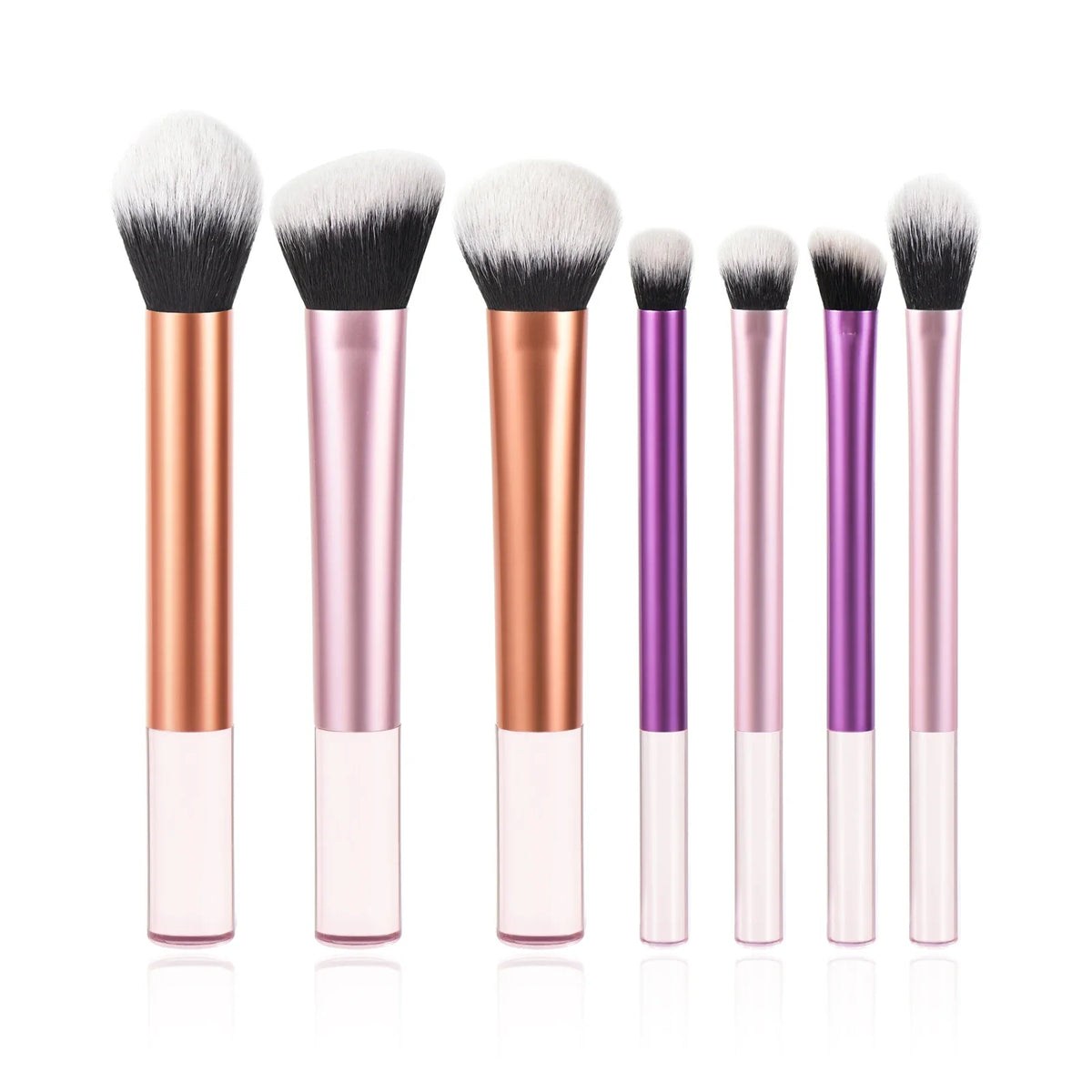Kit de Brochas de Maquillaje Profesionales de Pelo Sintético Suave para Rostro y Ojos