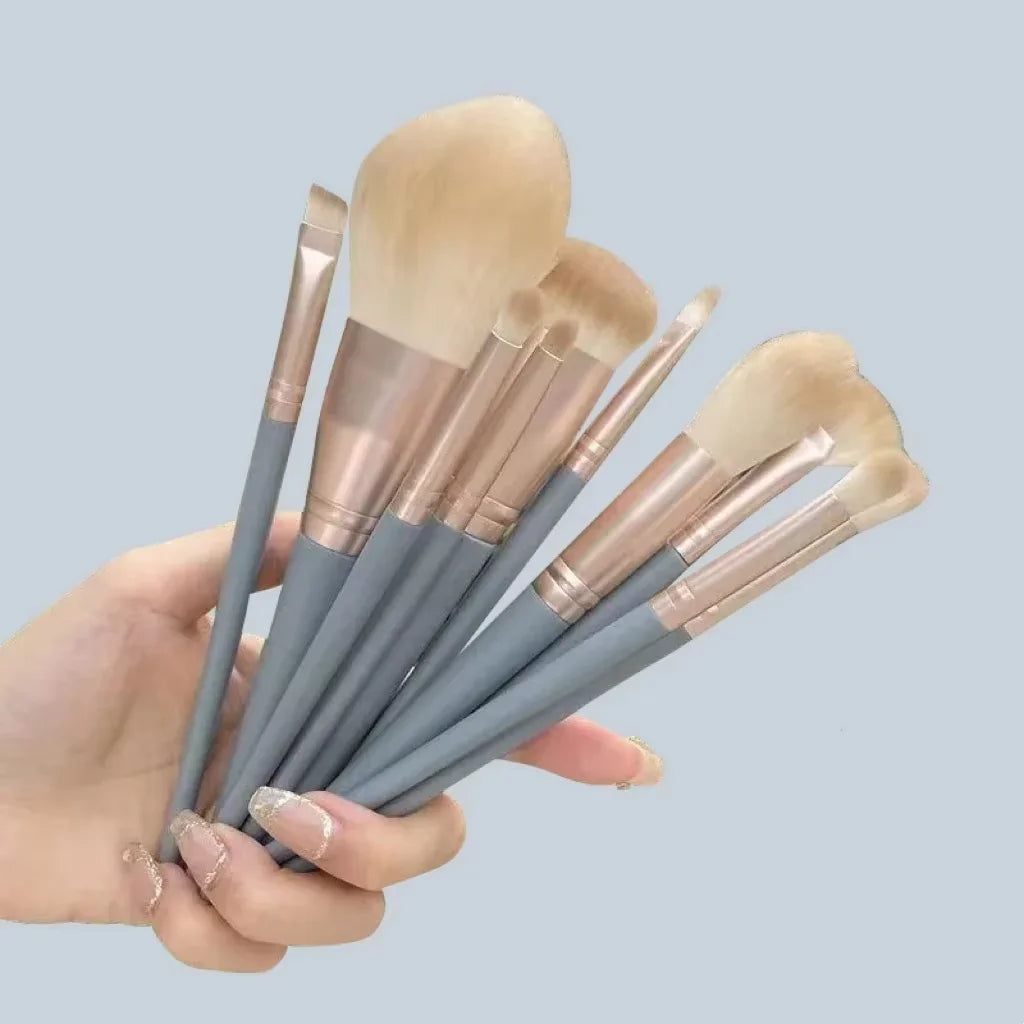 Kit de Brochas de Maquillaje Profesionales para Ojos y Rostro con Difuminador