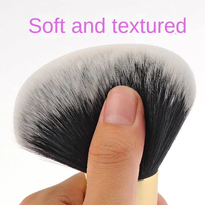 Brocha de Maquillaje Profesional Grande de Cerdas Suaves para Polvo y Rubor