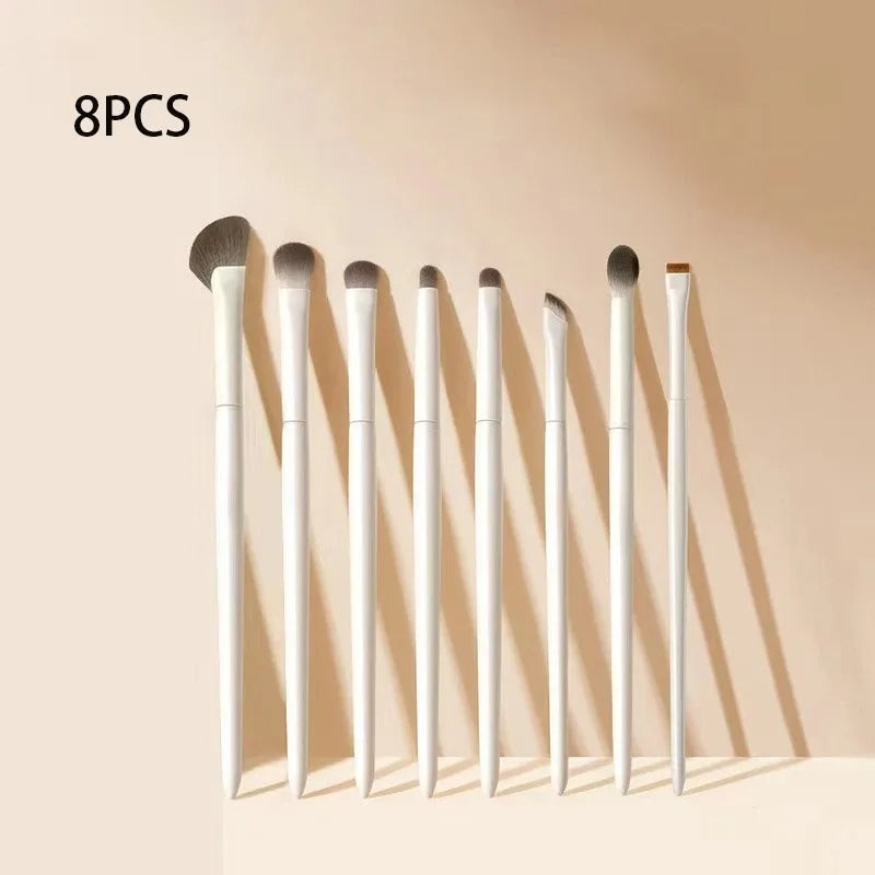 Kit de Brochas Profesionales para Ojos de Pelo Natural Ultra Suave para Sombras y Delineador (5 a 10 Pzas)