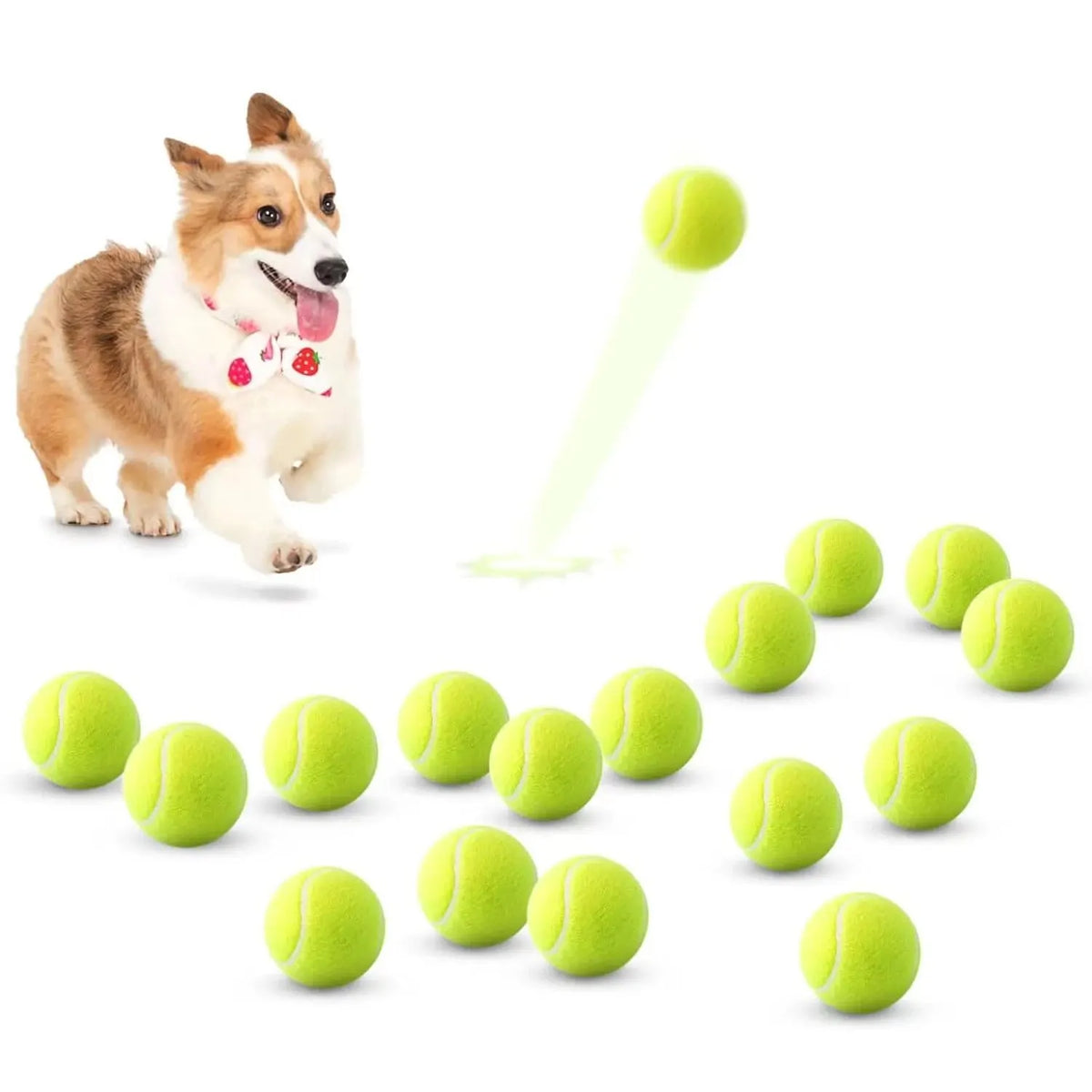 Pack de 12 Pelotas de Tenis Mini de 2 Pulgadas para Perro Chico Compatibles con Lanzador
