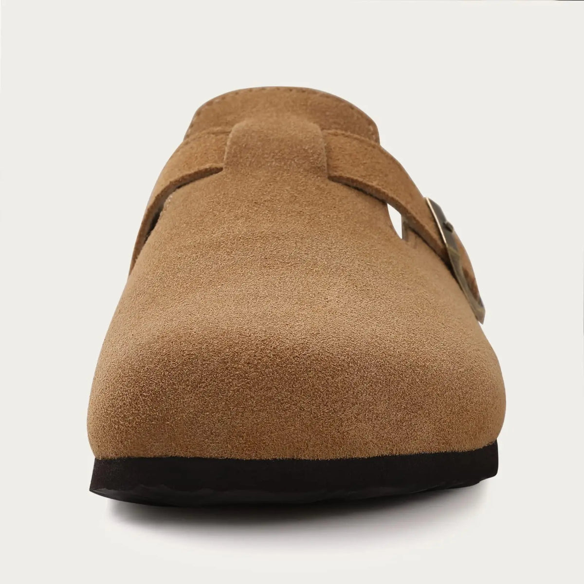 Asgard Mujeres Cork Sole Zuecos Zapatillas Moda Vaca Gamuza Plana Mulas Con Hebilla Ajustable Hombres Zapatos De Patata De Cuero Sandalias De Playa