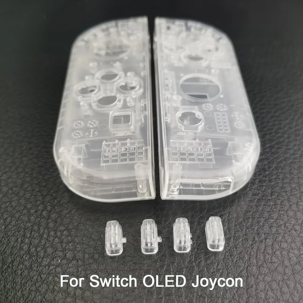 Carcasa de Reemplazo Transparente para Controles Joy-Con Nintendo Switch / OLED con Botones