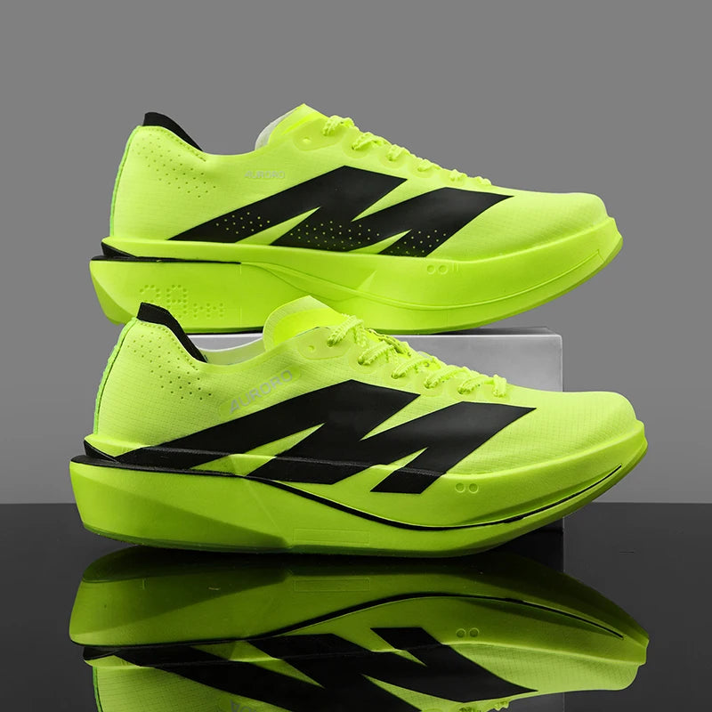 Zapatos de correr de maratón Hombres Carbon Plate Athletic Deportes al aire libre Transpirables Ligeros Mujer Cómodas Zapatillas Profesionales