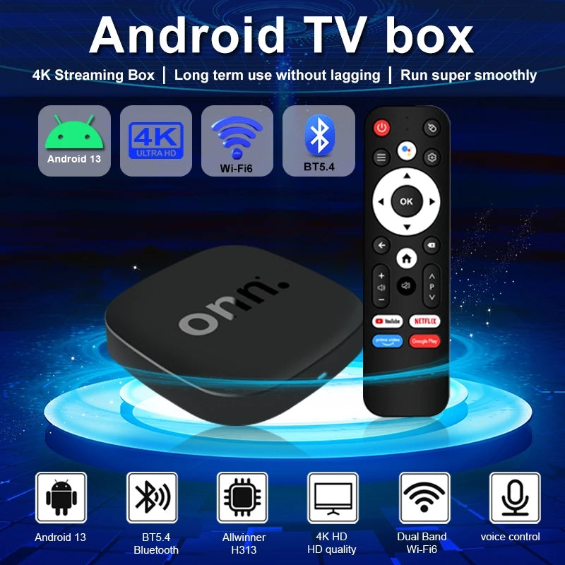Onn 4K  Android 13 Smart TV Box 4K