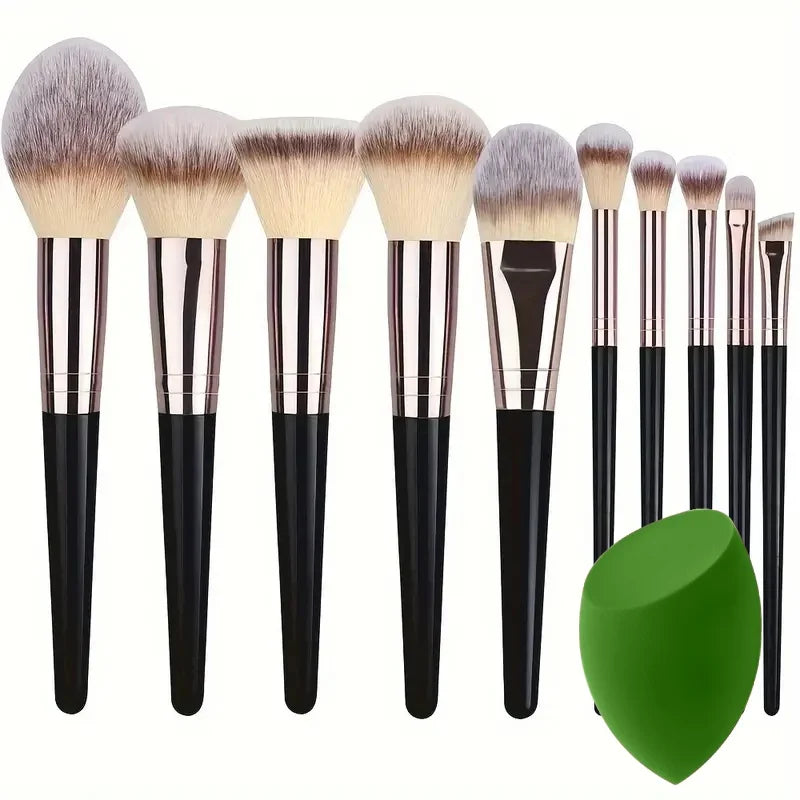 Kit de Brochas de Maquillaje Suaves de 3 a 20 Piezas para Rostro y Ojos con Brocha Kabuki