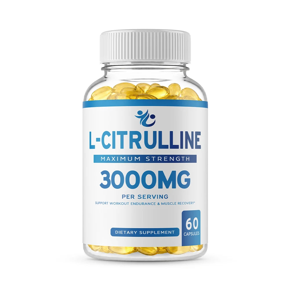 L-Citrulina 3000 mg en Cápsulas para Resistencia y Rendimiento Físico