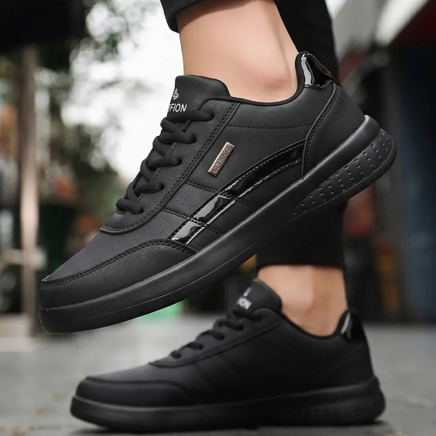 Hombres Zapatos Primavera Otoño Impermeable Zapatillas de deporte de senderismo Ocio Hombre Cuero Zapatos deportivos Calzado antideslizante Tenis para Hombres