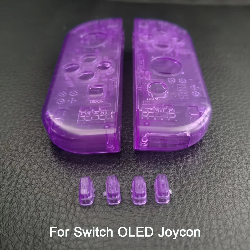 Carcasa de Reemplazo Transparente para Controles Joy-Con Nintendo Switch / OLED con Botones