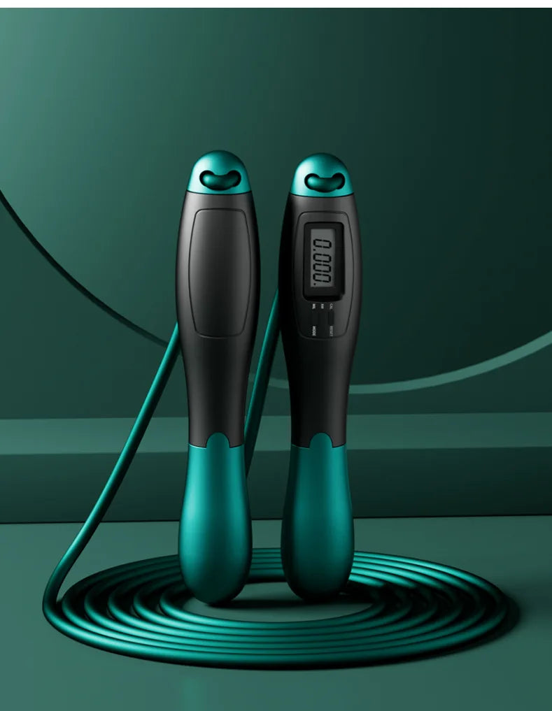 Cuerda para Saltar con Contador Digital 2 en 1 (Con Cable e Inalámbrica)