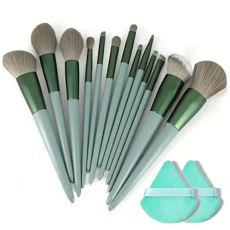 Kit de Brochas de Maquillaje Profesionales para Rostro y Ojos con Difuminador