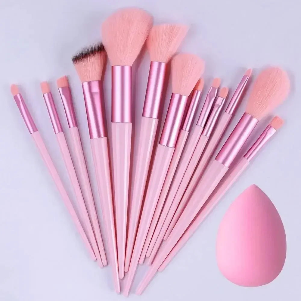 Kit de Brochas de Maquillaje Profesionales para Rostro y Ojos con Difuminador