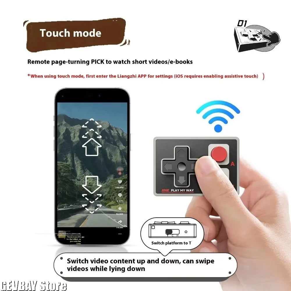 Mini Control de Bolsillo Bluetooth IINE para Android e iPhone