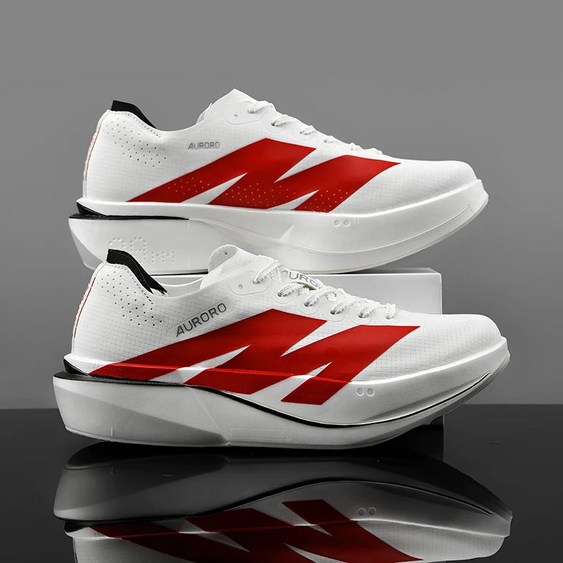 Zapatos de correr de maratón Hombres Carbon Plate Athletic Deportes al aire libre Transpirables Ligeros Mujer Cómodas Zapatillas Profesionales