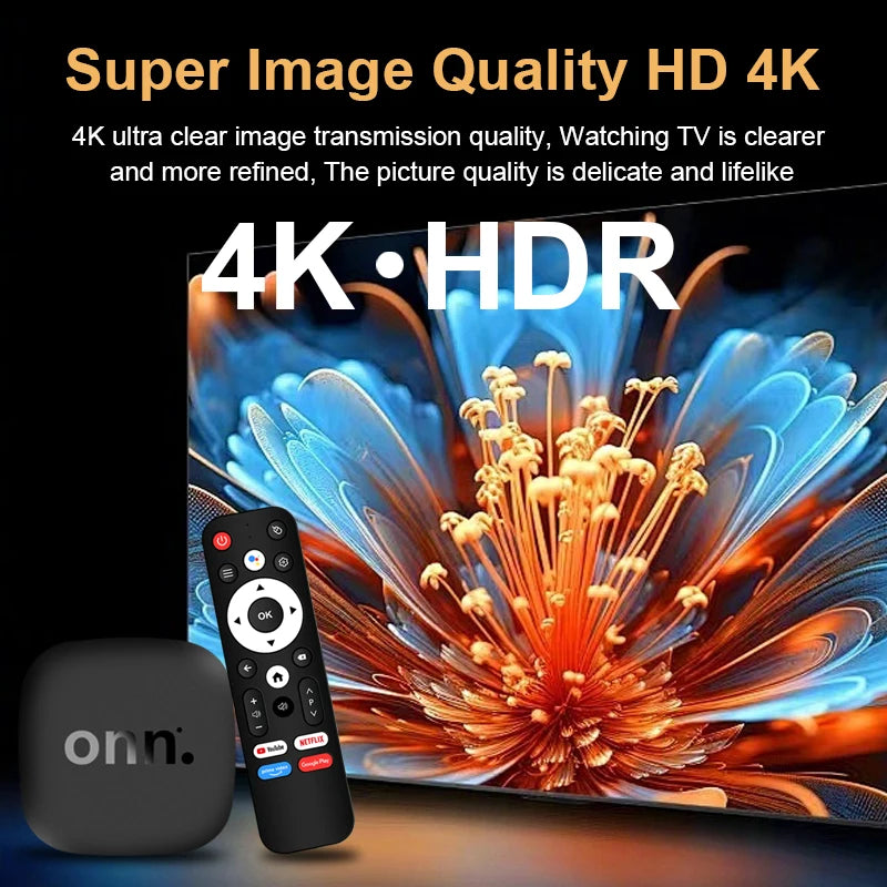 Onn 4K  Android 13 Smart TV Box 4K