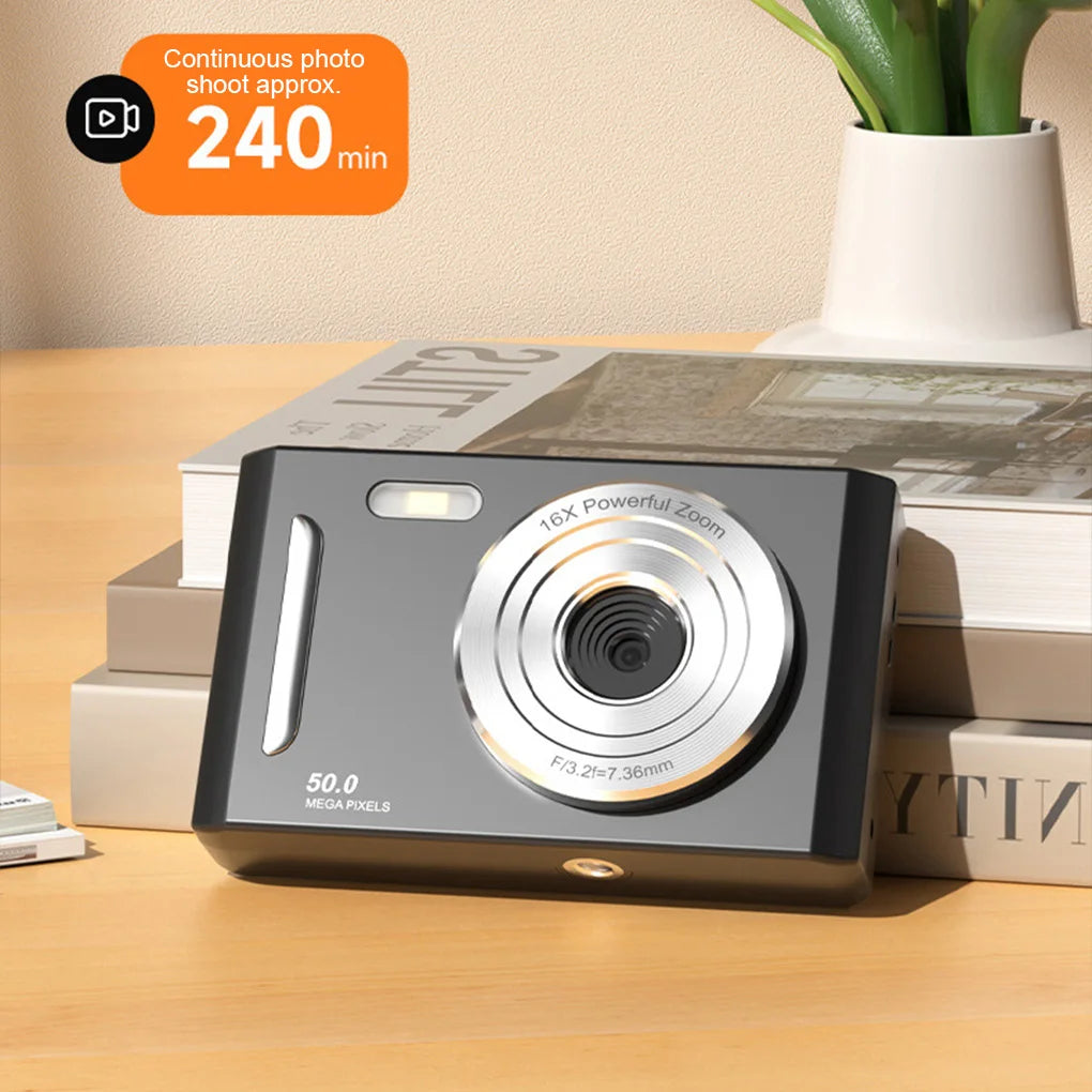Cámara Digital Portátil 4K de 50 MP con Doble Cámara