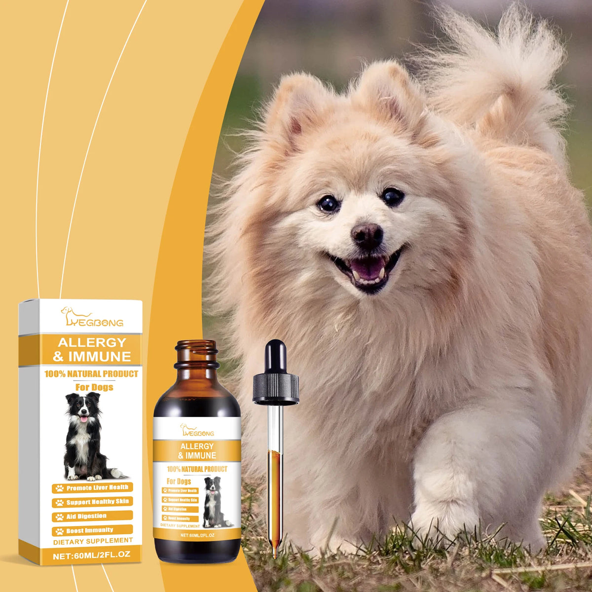 Suplemento Antialérgico e Inmunológico Líquido para Perro
