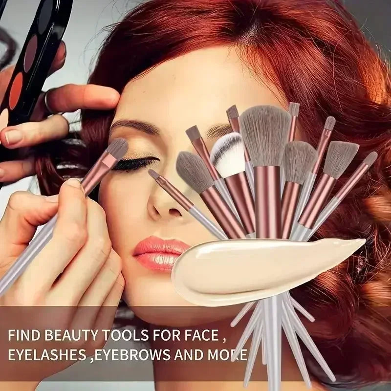 Kit de Brochas de Maquillaje Profesionales para Rostro y Ojos con Difuminador