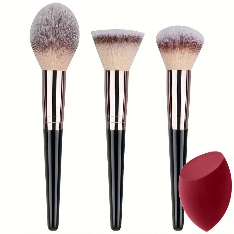 Kit de Brochas de Maquillaje Suaves de 3 a 20 Piezas para Rostro y Ojos con Brocha Kabuki