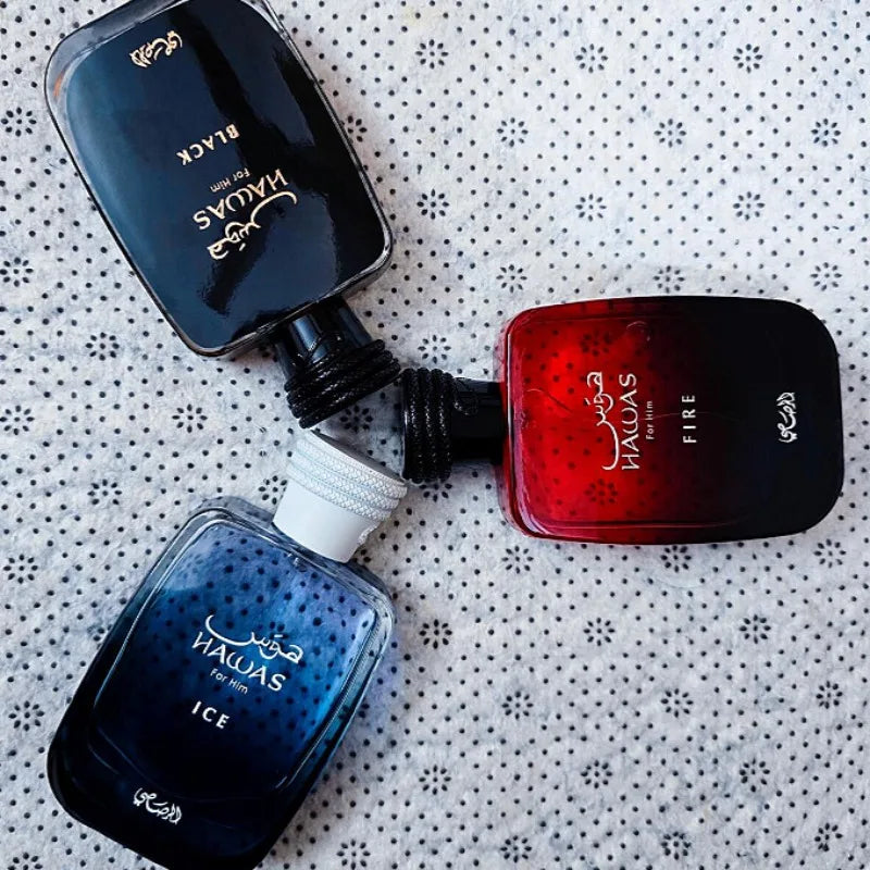 Perfume Hawas 100 ml Eau De Parfum Unisex Fragancia Fresca Acuática y Amaderada