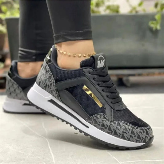Zapatos deportivos casuales negros para mujeres Zapatos de tenis de malla de comodidad Zapatillas de deporte ligeras Mujeres 2025 Nuevo Talla grande 43 Calzado vulcanizado para estudiantes