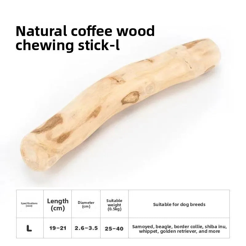 Mordedor Natural de Madera de Café para Perros