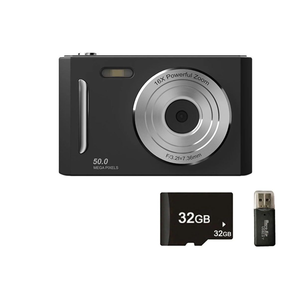 Cámara Digital Portátil 4K de 50 MP con Doble Cámara