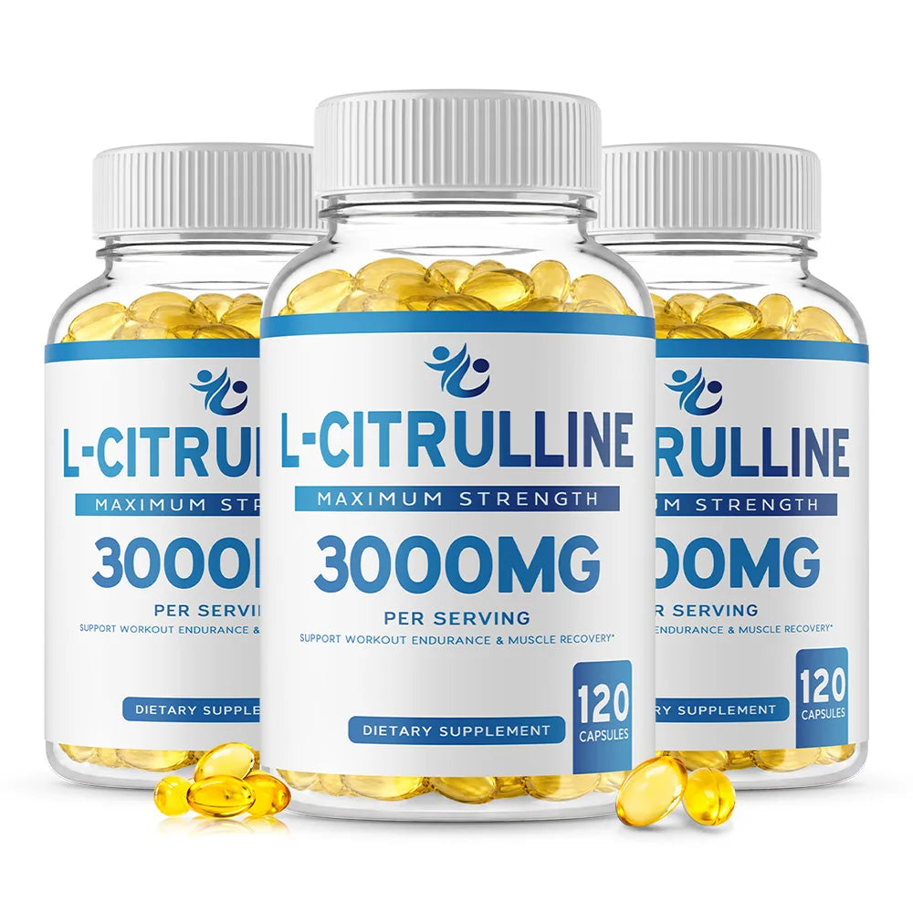 L-Citrulina 3000 mg en Cápsulas para Resistencia y Rendimiento Físico