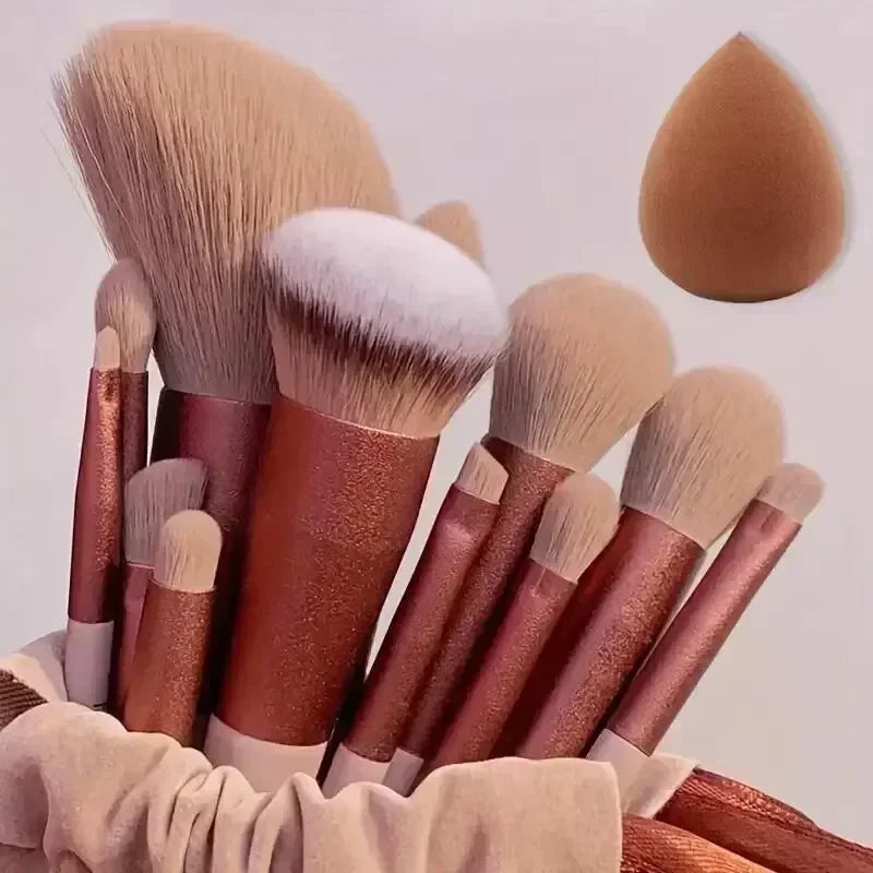 Kit de Brochas de Maquillaje Profesionales para Rostro y Ojos con Difuminador