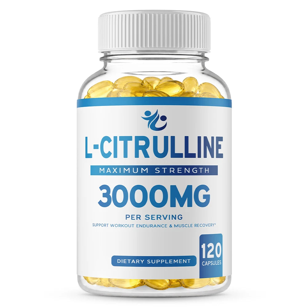 L-Citrulina 3000 mg en Cápsulas para Resistencia y Rendimiento Físico
