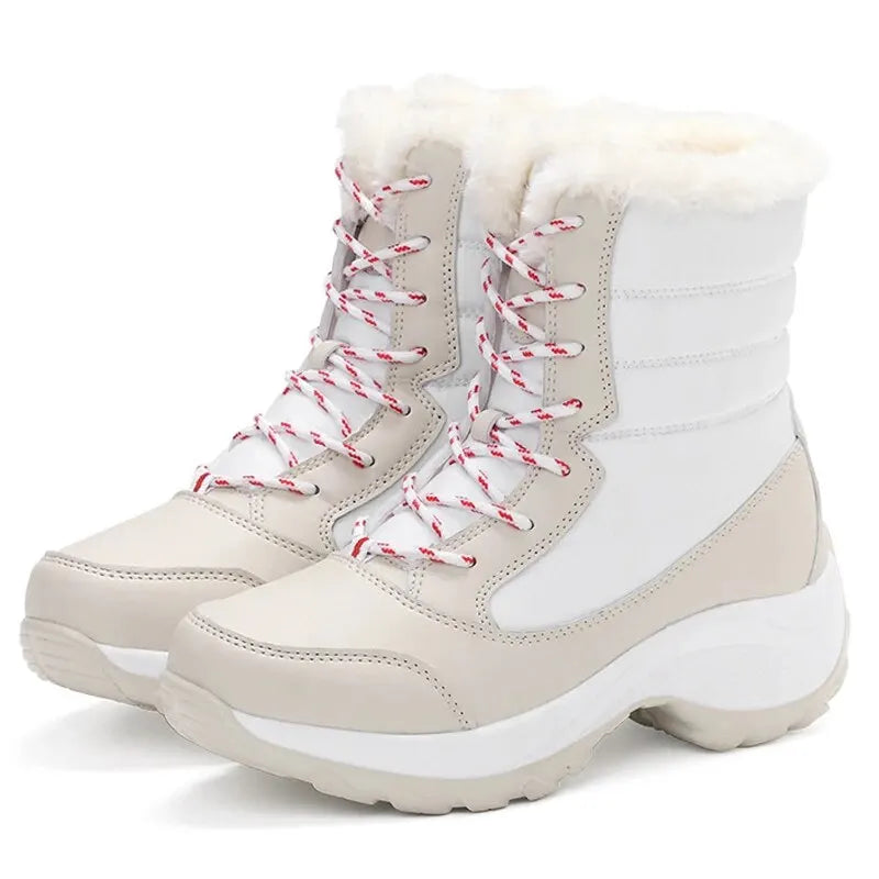 Botines para mujer. Zapatos de nieve de felpa Botas cortas al aire libre