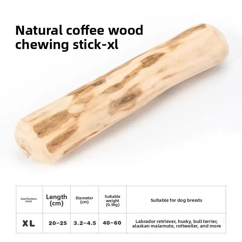 Mordedor Natural de Madera de Café para Perros