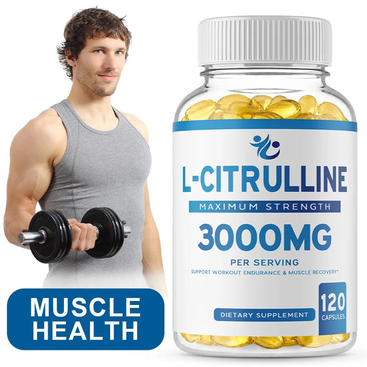 L-Citrulina 3000 mg en Cápsulas para Resistencia y Rendimiento Físico