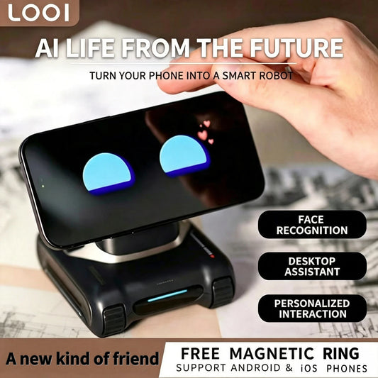 Robot Interactivo Looi para Smartphone con IA ChatGPT, Voz en Inglés y Reconocimiento Visual