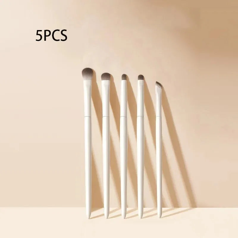 Kit de Brochas Profesionales para Ojos de Pelo Natural Ultra Suave para Sombras y Delineador (5 a 10 Pzas)