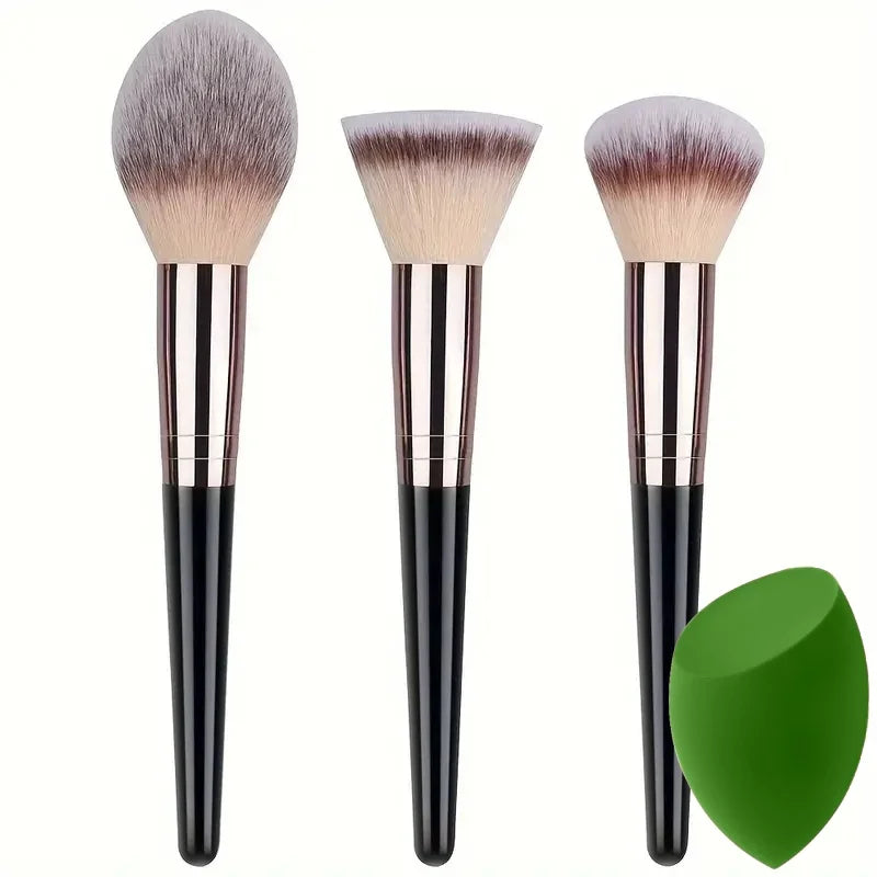 Kit de Brochas de Maquillaje Suaves de 3 a 20 Piezas para Rostro y Ojos con Brocha Kabuki