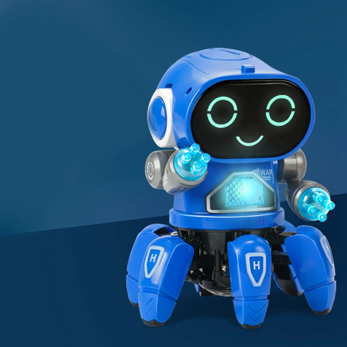 Robot Bailarín Inteligente de 6 Patas con Luces LED y Sonido para Niños